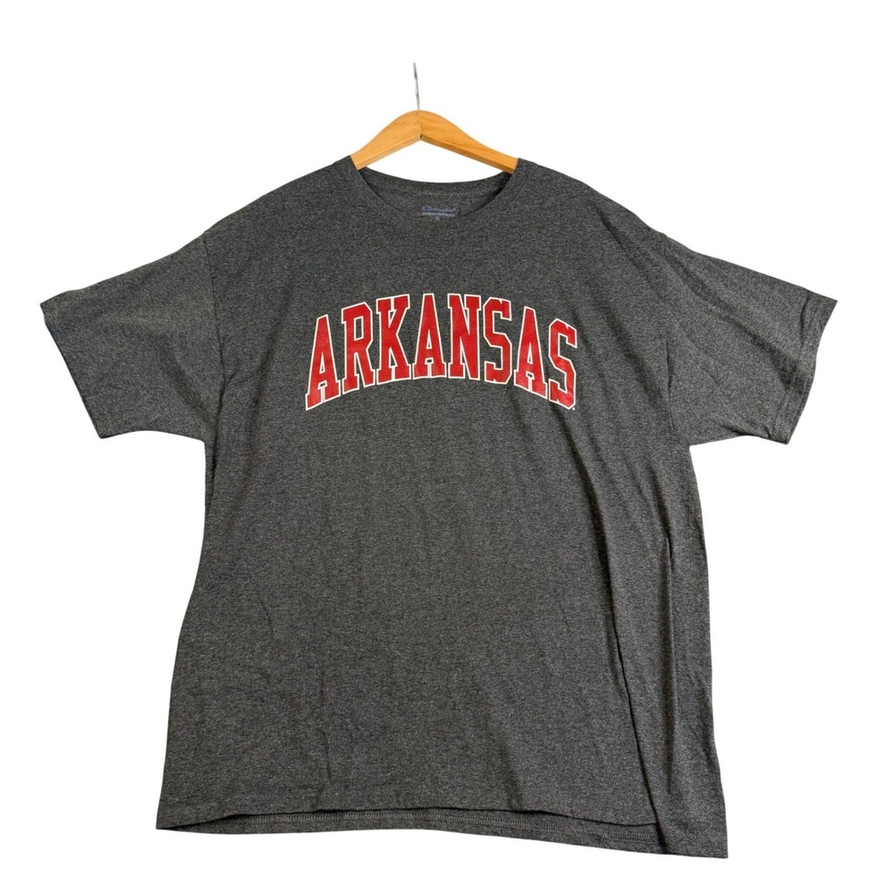 Champion Arkansas Razorbacks Gray Heather Graphic T-Shirt Mens XL 1096 - Picture 1 of 8